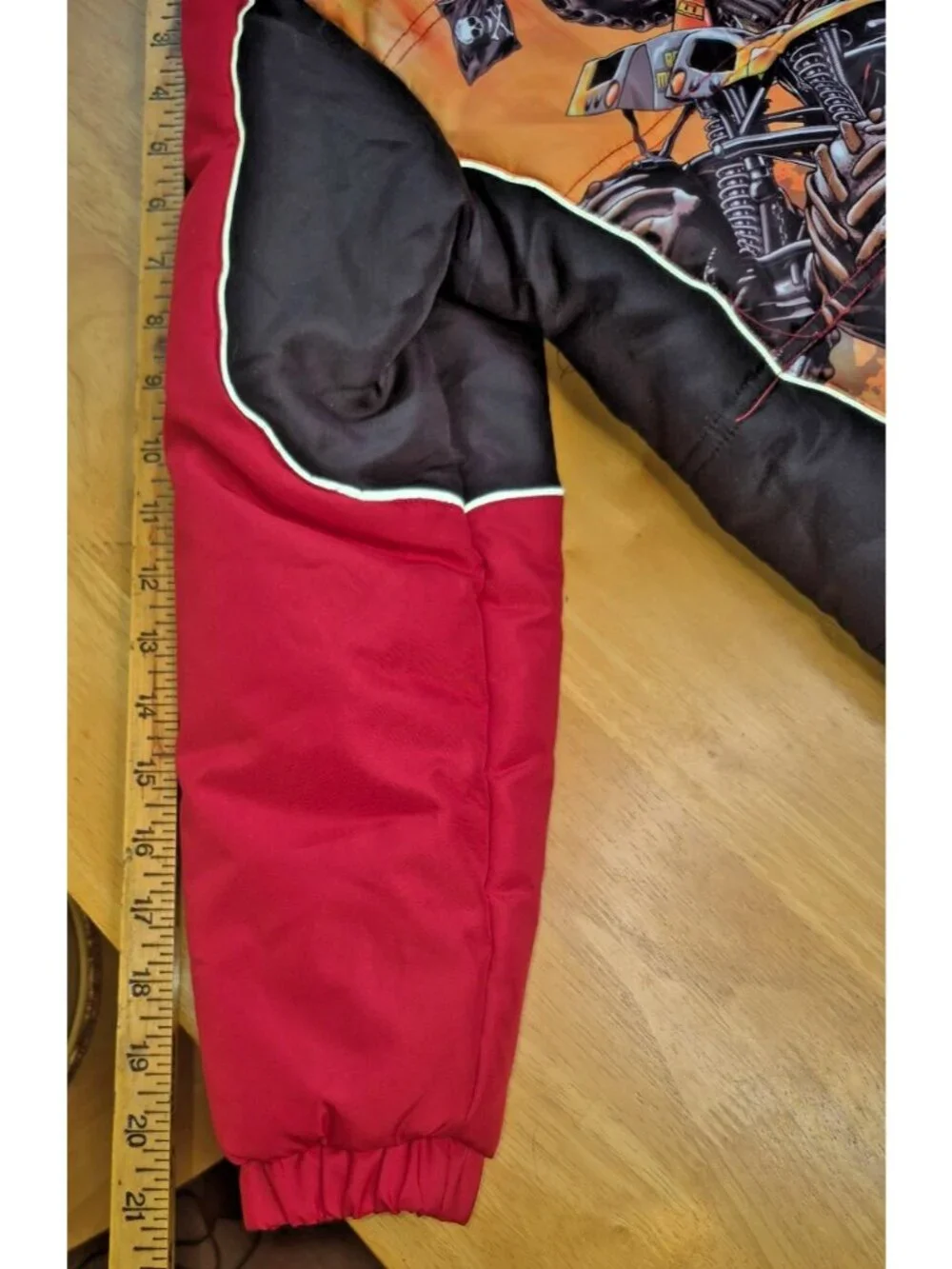 Monster Jam Kids Puffer Jacket Red Black Hooded Size M (8) – 2012 Monster Trucks